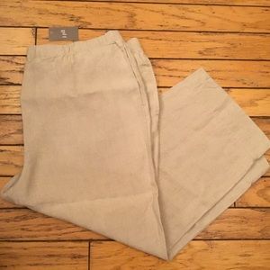 NWT J Jill Linen Wide Leg Pants in Flax